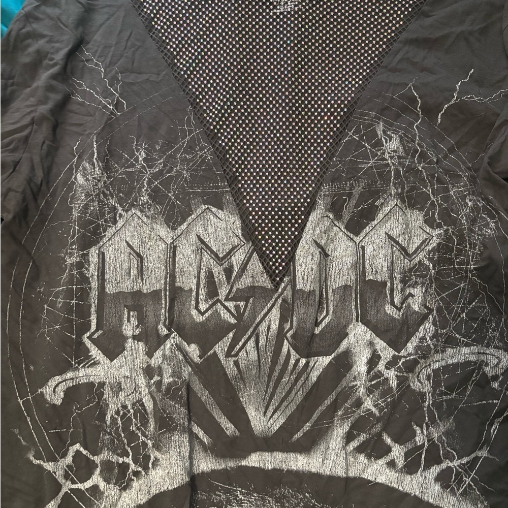 AC/DC Black and White Women's Top